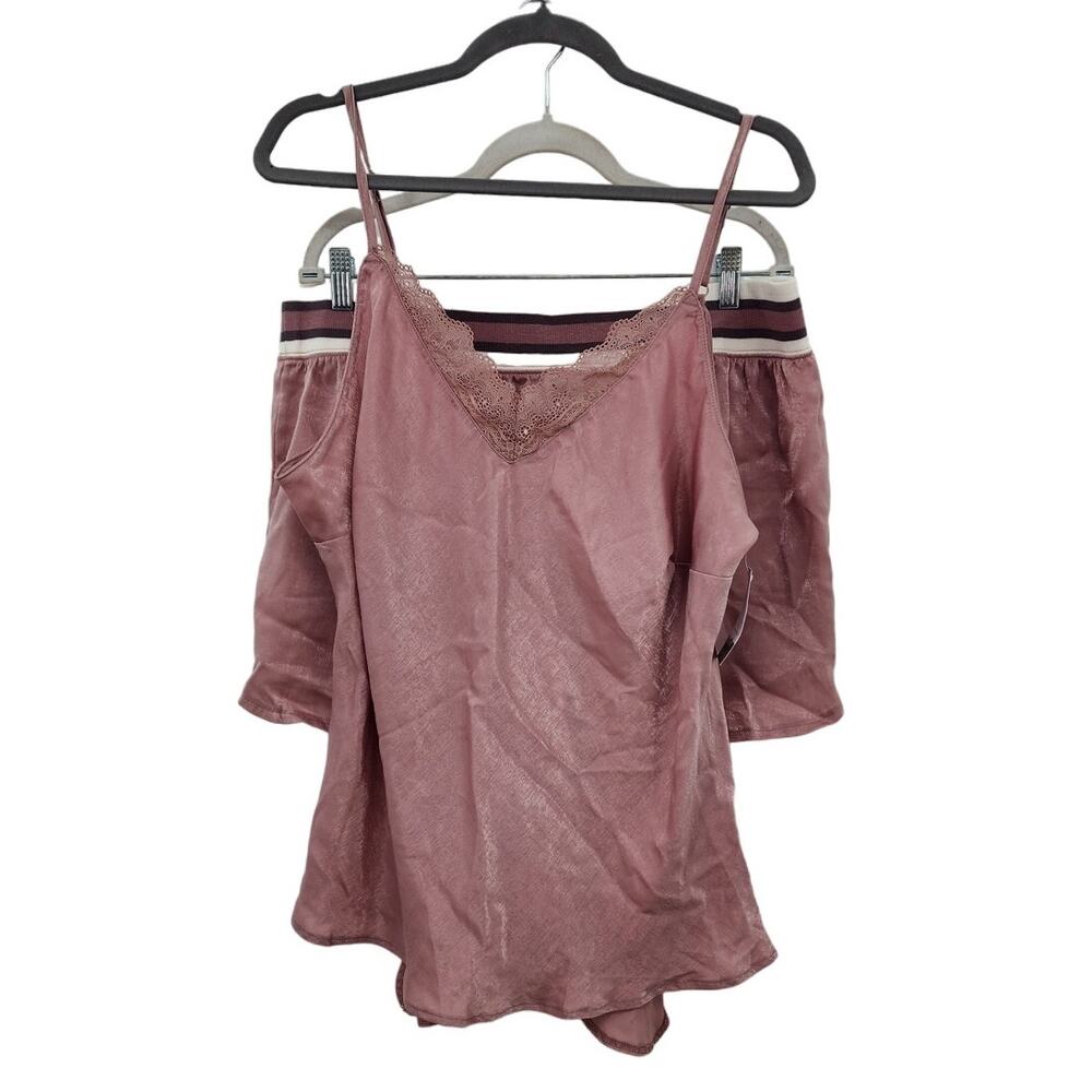 New NWT Sleep By Cacique‎ High Rise Plus Sleep Pajama Shorts Lace Detail 18/20